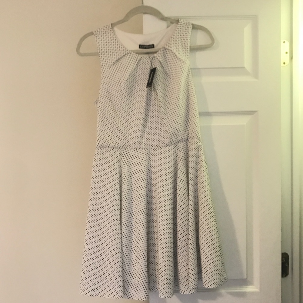 EXPRESS White A-Line Dress